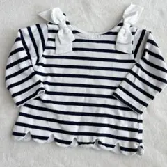 80 petitmain プティマイン　トップス　ボーダー　長袖