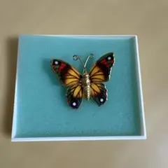 【新品未使用品】ヴィンテージ 蝶デザイン ブローチ バタフライ 昭和レトロ