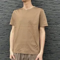 エディフィス 光沢 クルーネックTシャツ 無地 日本製 コットン ブラウン 46のサムネイル