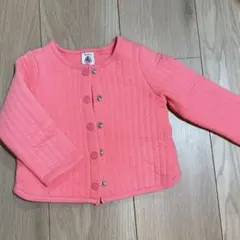 プチバトー　PETIT BATEAU チュビックキルティングカーディガン80cm
