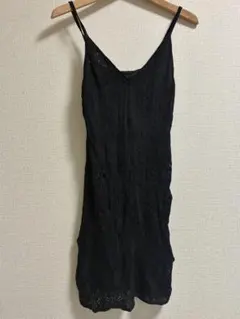 美品✨ブラックキャミソールロングワンピース