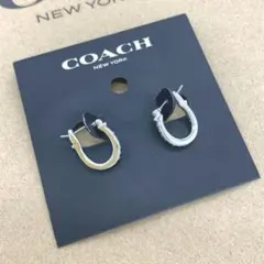 新品未使用COACH ゴールド シグネチャー チェーン スモール フープ