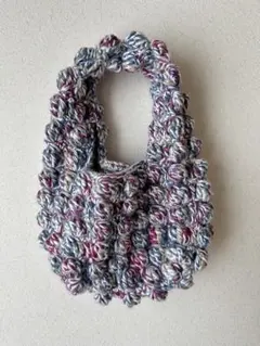 【ハンドメイド】ポコポコ ハンドバッグ かぎ針編み 毛糸バッグ