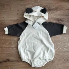 ★ パンダ フード付き ロンパース 70