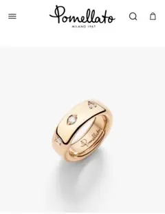 16日迄出品 Pomellato イコニカ リング 現行スリム 18K RG - メルカリ