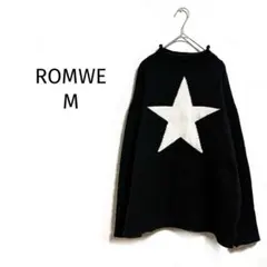 ロムウェ/ニットセーター/スター柄ビッグシルエット長袖プルオーバートップスのサムネイル