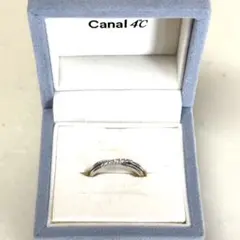 Canal 4℃ カナルヨンドシー　シルバーリング 指輪 ダイヤ風 ケース付