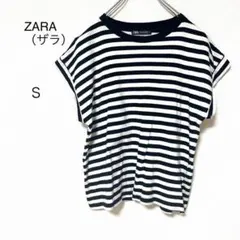 最終値下げ中！ザラ ホワイトブラック　ボーダー　Tシャツ　定番　コットン