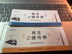 東武鉄道株主優待券セット（未使用）2025.12.31まで＋2025.06.30