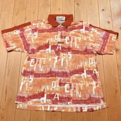パラディーゾ ゴルフウェア ポロシャツ メンズ 半袖 派手柄 綿100% 美品