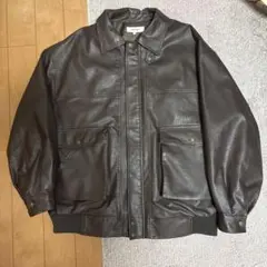 MONO-MART フェイクレザージャケット ブラウン Lのサムネイル