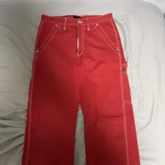 BEAMS ワークパンツ レッド Sのサムネイル