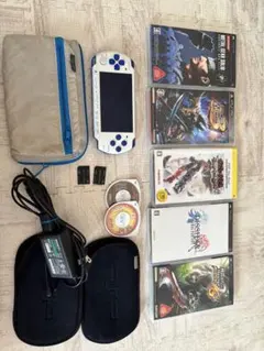 PSP 3000 PlayStation ホワイト ブルー　その他おまけ