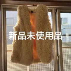 SHEIN クリーム色ファーベスト Lサイズ