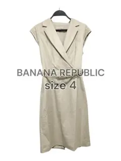 最終値下げBANANA REPUBLICノースリーブワンピース ベージュ4サイズ