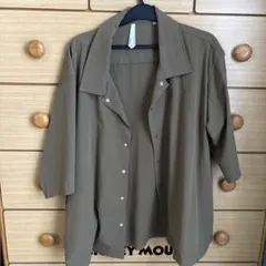 HALHAM 半袖シャツ カーキ XL