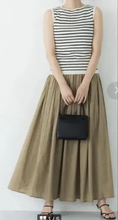 coca コットンボイルフレアスカート　ブラウン　Shortのサムネイル
