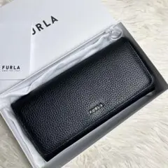 未使用✨ FURLA ロングウォレット フラップ ゴールドロゴ