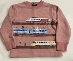 kladskapトレーナー 100cm 電車　新幹線　どうぶつ　プリント