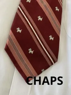 CHAPS シルク ネクタイ バーガンディ