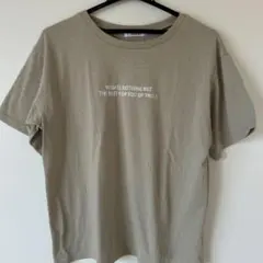 INGNI ロゴプリント 半袖Tシャツ ベージュ