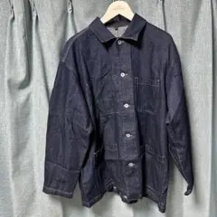 濃紺 デニムジャケット ボタン付き