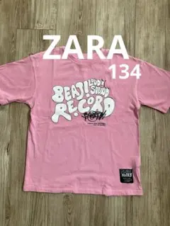 ZARA ザラ　ピンク　キッズ　グラフィックTシャツ　130 140