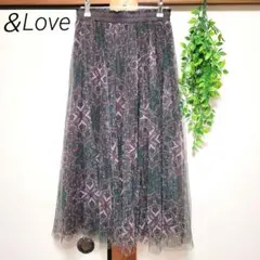 ＆Love アンドラブ 総柄 レース スカート エトランジェ ハート柄のサムネイル