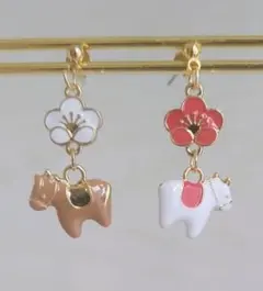 縁起物　干支ピアス(午)