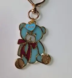 #655 キーホルダー ハンドメイド チャーム レジン くま