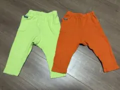 devirock パンツ 80cm セット　オレンジ　みかん　キウイ
