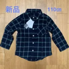 [新品]子ども服　男の子　キッズ　トップス110フランネル　チェックシャツ
