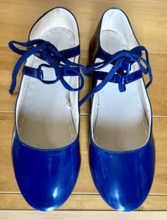 ZARA GIRLSエナメルストラップ付バレエシューズ サイズ37 23.5cm
