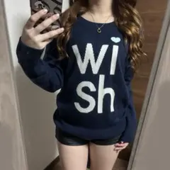 ネイビー 長袖 セーター wish タグ付きのサムネイル