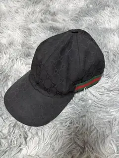 GUCCI 帽子 キャップ シェリーライン GGキャンバス ブラックのサムネイル