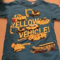 ユニクロ UT 重機 Tシャツ 100cm 半袖 トップス ブルーのサムネイル