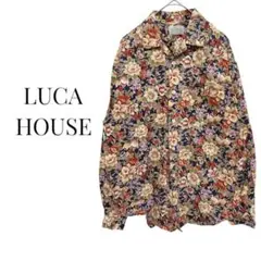 LUCAHOUSE 日本製 ネルシャツ シャツジャケット 花柄 派手 カラフル