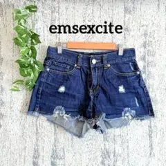 【エムズエキサイト】 ダメージショートパンツ レディース (M) カジュアル