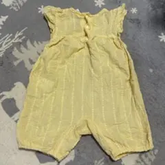 イエロー フリルロンパース 80cm