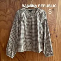 新品タグ付　BANANA REPUBLIC チェックシャツS
