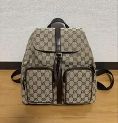 未使用 グッチ 574923 GG ベルベット バックパック リュック - メルカリ