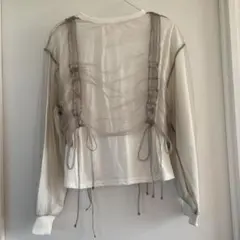 アズールバイマウジー　チュールレイヤードトップス