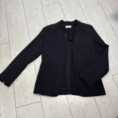 PLST プラステ ノーカラージャケット ブラック