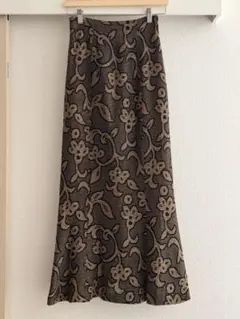 【超美品】TODAYFUL ジャガードリーフペンシルスカート