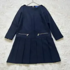 ブルーレーベルクレストブリッジ ワンピース 秋冬 ウール ネイビー 38