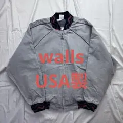 Walls ダック　ジャケット　ネイティブ柄　セメント　USA製　XL-R