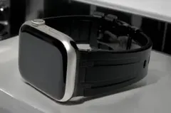zb★Apple Watchラバーベルト　アップルウォッチバンド　ステンレス