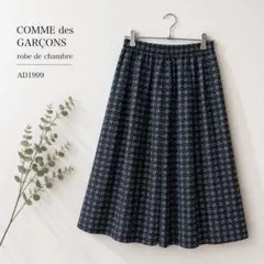コムデギャルソン 04ss 総柄プリーツスカート コムコム コムデギャルソンCOMME des GARCONS ドットシフォンプリーツ