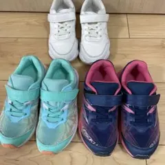 瞬足キッズスニーカー 3足セット 19cm