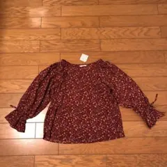 GLACIER ハニーズ　花柄ブラウス Lサイズ 赤